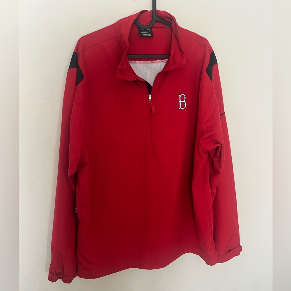 Boston Red Sox Nike Golf Red Quarter-Zip Pullover Large